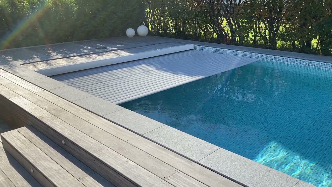 Det smarta pooltaket - lamelltäckning