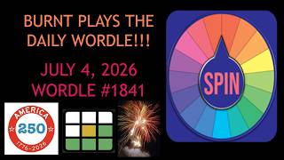 Wordle of the Day for 7/4/2026 Tips/Strategies And Answer | Wordle #1841