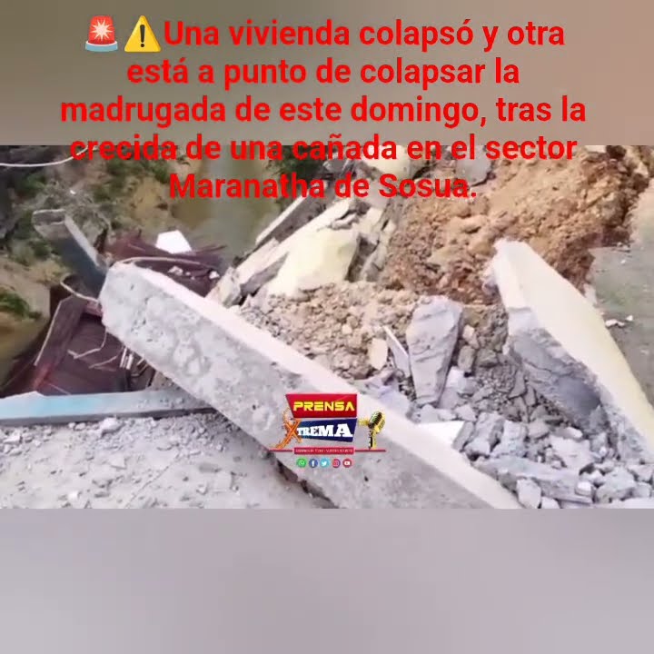 Una vivienda colapsó y otra está a punto de colapsar la madrugada # ...
