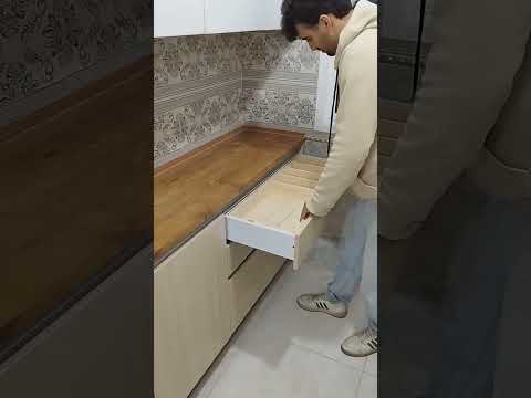جا قاشق و چنگال داخل کشو کابینت ساخت نوع از چوب نراد    