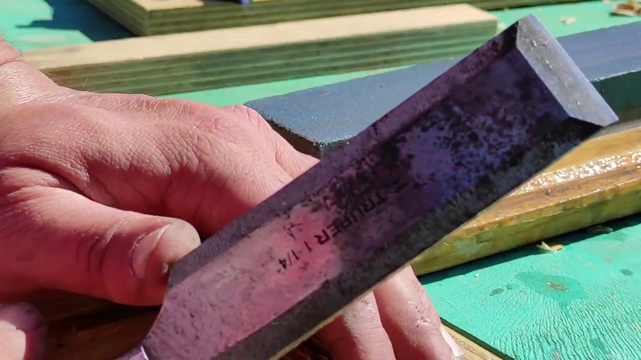 Cómo afilar Formón a mano sin guías y con una piedra barata