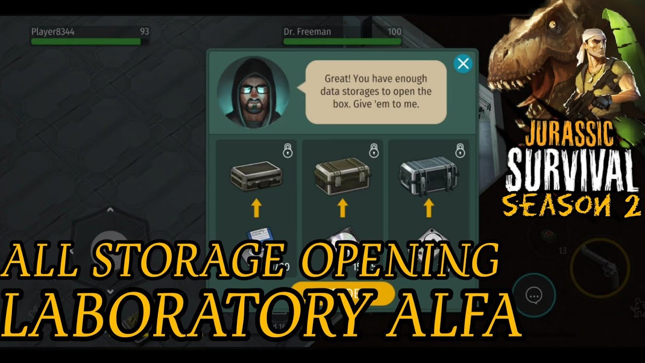 ALL STORAGE OPENING AT LABORATORY ALFA | insane loot | Jurassic Survival Season 2