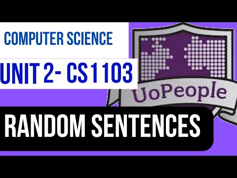 CS1103 unit 2 - Random Sentence generator program