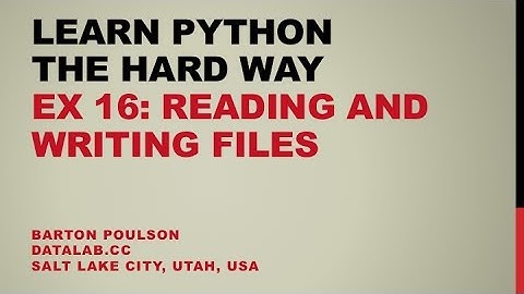 Learn Python the Hard Way - Ex 16 - Reading and Writing Files
