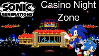 Playing Sonic Generations on Nintendo 3ds Casino night zone Part 1