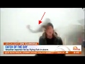 Weather Reporter Hit By Flying Fish In Storm Doris