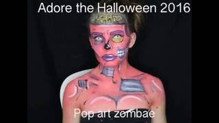 DAY 12: ZOMBAE pop art facepaint tutorial// Adore the Halloween 2016 News