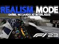 F1 23 REALISM MODE | Daniel Ricciardo at Interlagos | NO HUD + COCKPIT + 100% RACE + TRACKIR