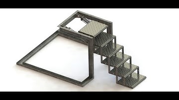 Foldable Stairs design with Solidworks