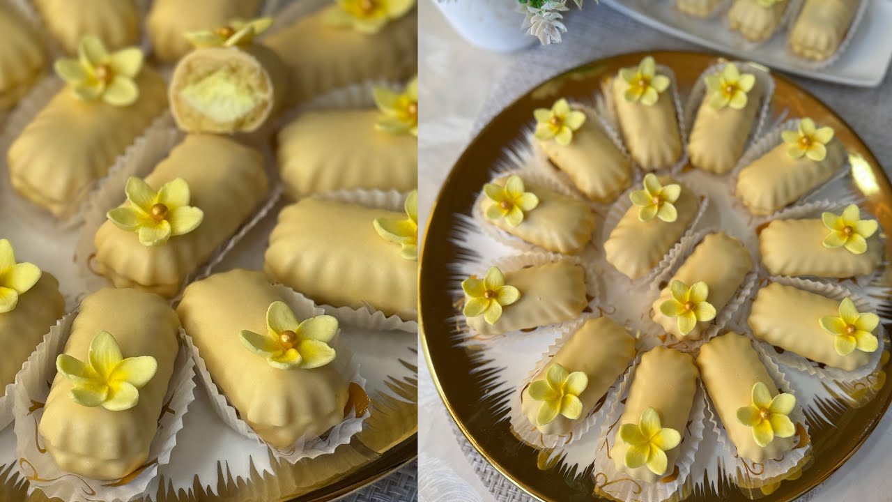 جديد حلويات العيد 2025 🔔دليس الليمون قاطوا خفيف ومنعش وسهل التحضير يذوب فل يد قبل الفم الشاف ايمن