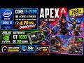 Apex Legends on Core i5-2400 3.7GHz GT 1030 1366 x 768 Low