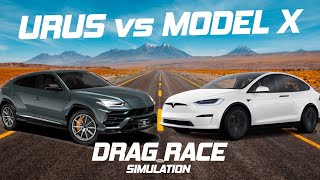 Lamborghini Urus vs Tesla Model X | 1\/4 Mile Drag Race and Analysis