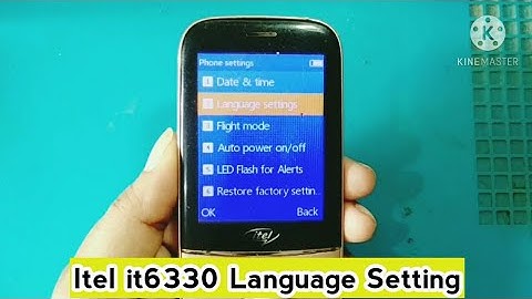 How To Change Language In Itel It6330