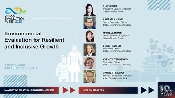 Parallel Session 12: Environmental evaluation for resilient and inclusive growth