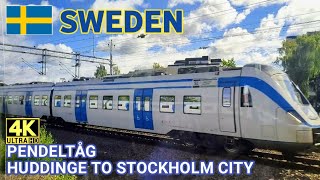 [4K] Stockholm 🇸🇪 Sweden - Huddinge to Stockholm City Train Ride - Commuter Train - Pendeltåg 41