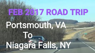 February 2017 Road Trip: Portsmouth, VA to Niagara Falls, NY