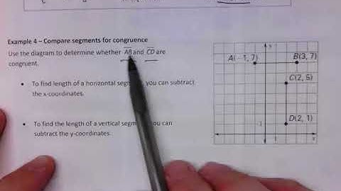 Congruent Segments Explanation and Example