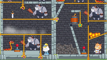 Rescue Cat game how to loot - Pull the pin game -  gameplay All level 206-215