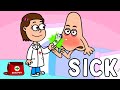 Sick song  cartoon for kids  nursery rhymes  healthy habits  genki park  be ill song toddlers