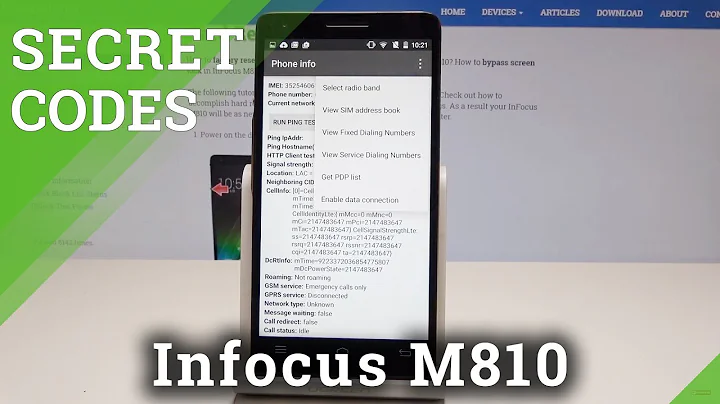 SECRET CODES InFocus M810 - Tricks & Hacks / Hidden Mode