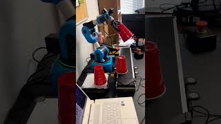 Our students are learning new skills by using the industrial robot arm in the manufacturing lab.