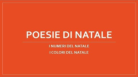 POESIE DI NATALE