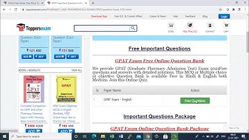 GPAT 2021 Exam Date, Free Important  Questions, Mock Test, Printed Materials, Update Syllabus, eBook