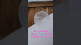 Frozen Bubble Magic 🫧❄️ | Watch Bubbles Turn to Ice!