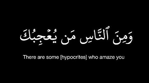 كروما قران شاشة سوداء | محمد صديق المنشاوي - رحمه الله من سورة البقرة | آية ٢٠٤