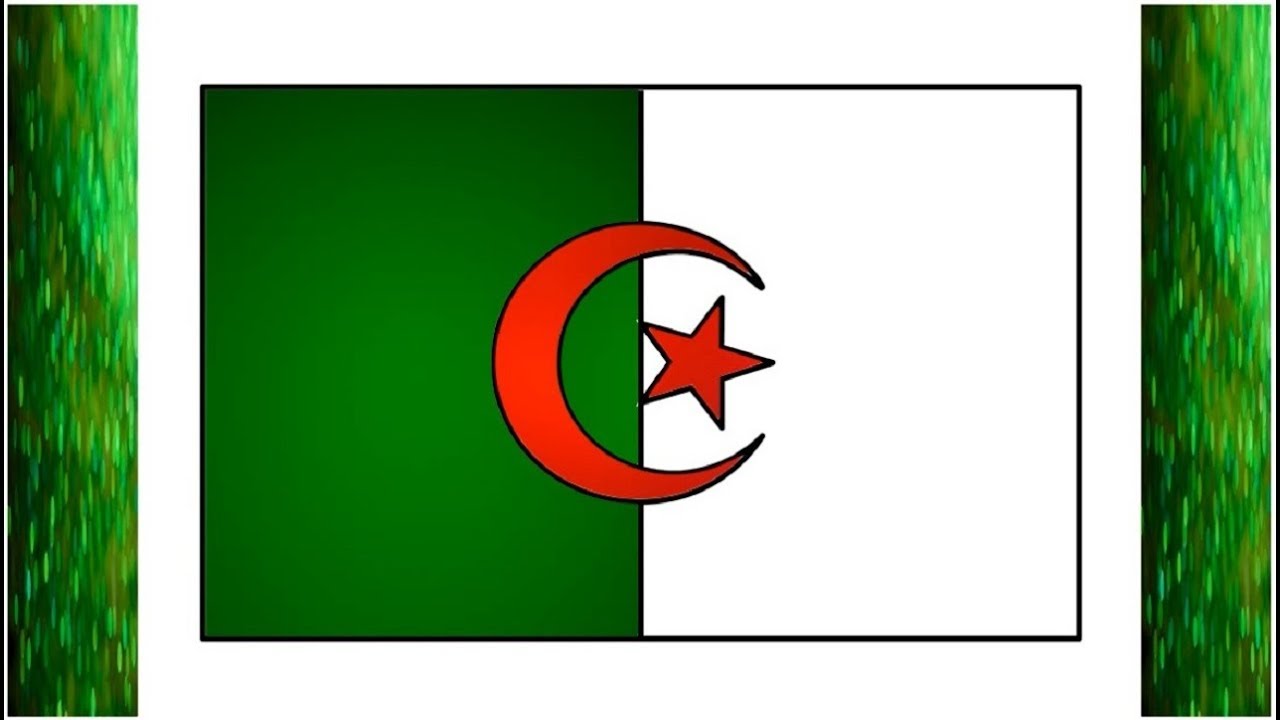 Download Draw Algeria Flag | Algerian flag Drawing for Kids | Little Channel | How to Draw Algeria flag ...