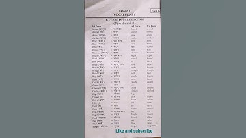 verbs in three forms ll verbs ka v1 v2 v3 forms  with hindi meanings