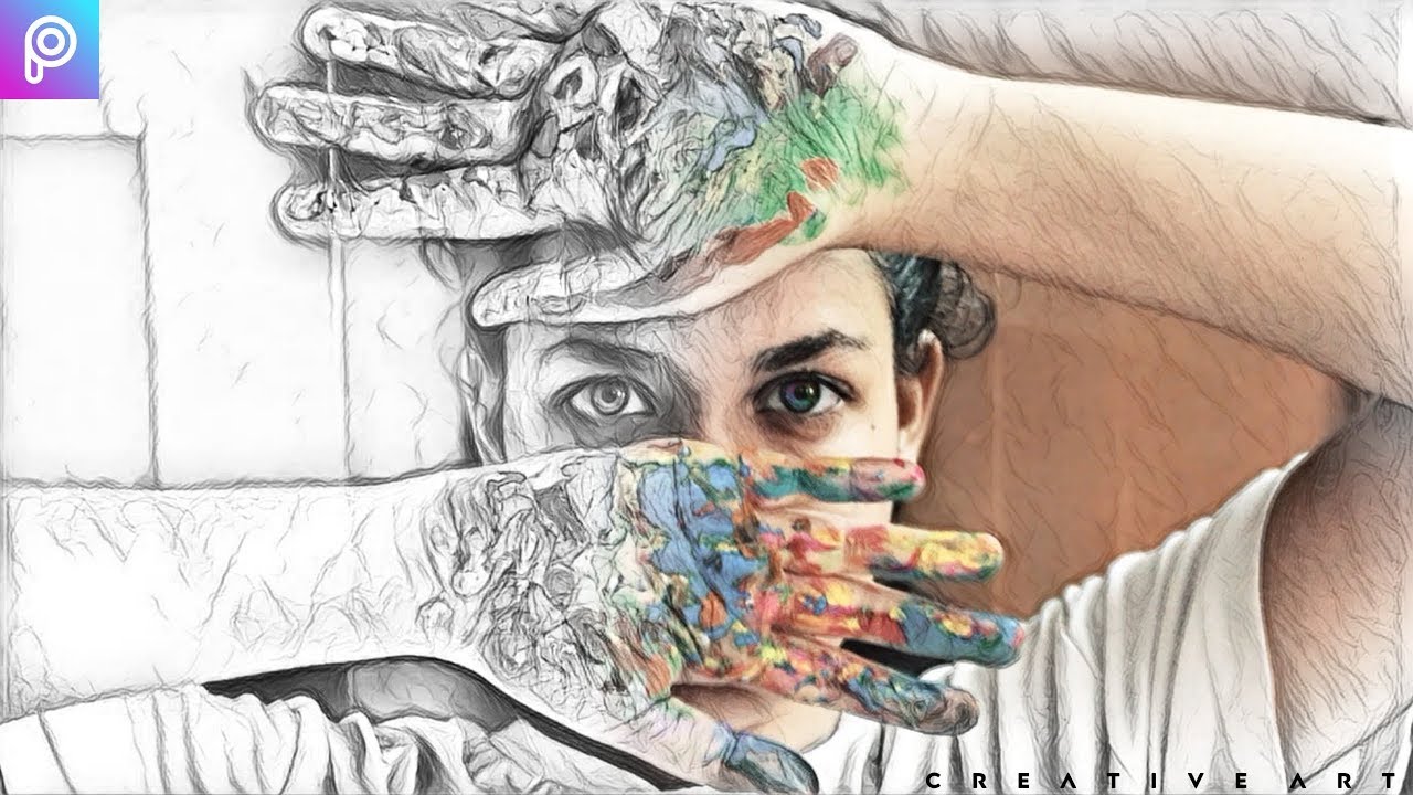 Portrait Sketch Effect | Picsart Photo Editing - YouTube