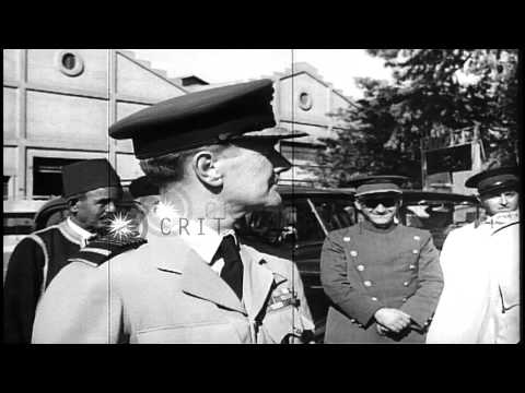 Free French Generals Charles De Gaulle And Catroux, Meet With British Marshals I...Hd Stock Footage