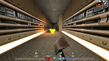 Quake 1/QuakeWorld: dev vs x1bot - aerowalk