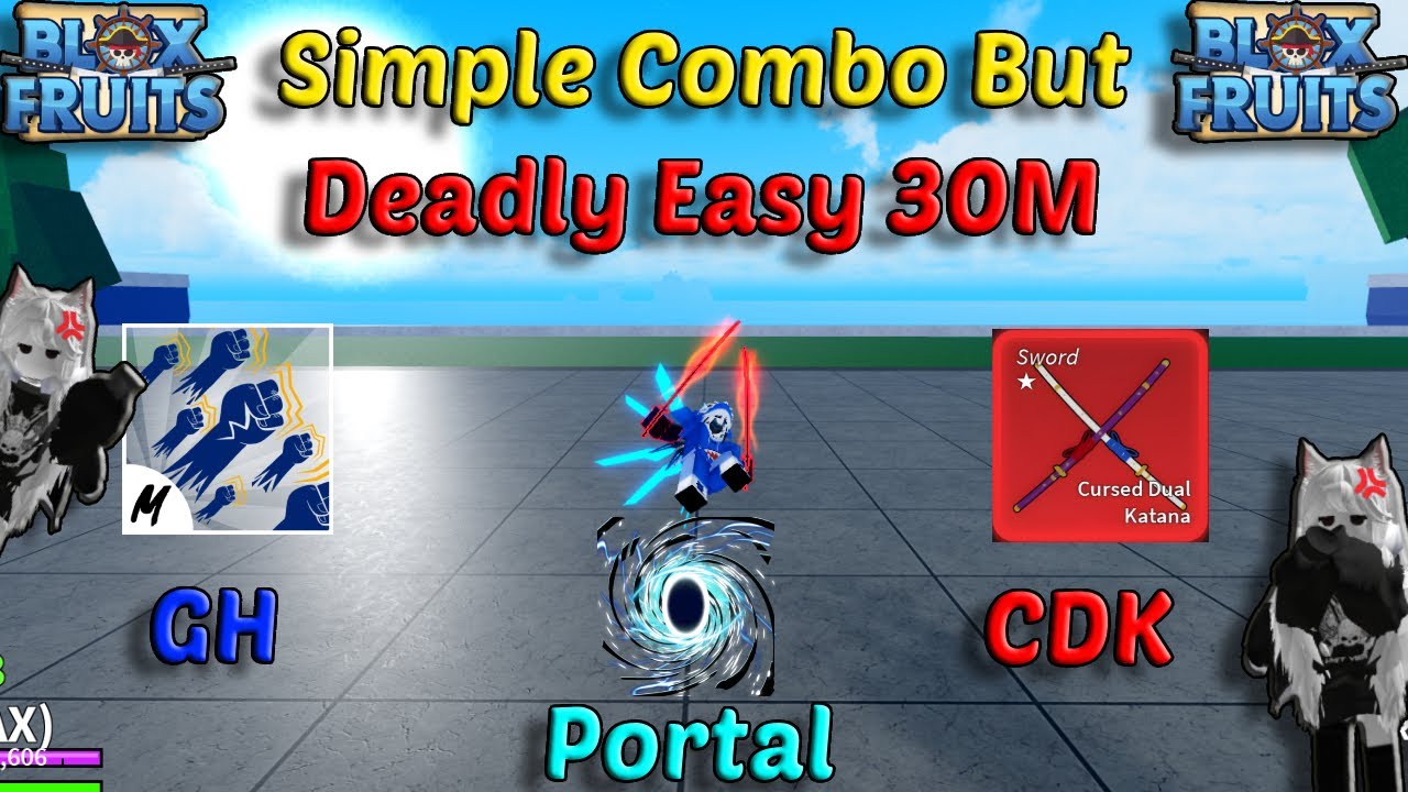 60M Bounty Pirates  God Human + CDK/Dark Blade + Portal/Rumble Combo (Blox  Fruits Bounty Hunting) 