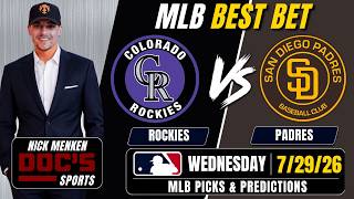 Rockies vs Padres 7/29/26 MLB Best Bet - MLB Pick & Prediction - Nick Menken Doc Sports