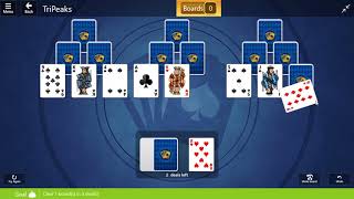 Microsoft Solitaire Collection - TriPeaks | April 13th 2018: Clear 1 Board in 3 deals