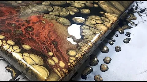 BEST Metallic CELLS EVER! 😍 GORGEOUS Straight Pour / Acrylic Pouring Abstract Art (90)