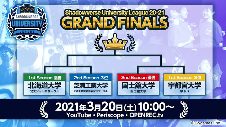 【Shadowverse シャドウバース】「Shadowverse University League 20-21 GRAND FINALS」