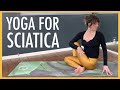 Yoga stretches for sciatica  20 minutes with jen hilman to relieve chronic low back and hip pain