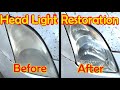 CAR HEADLIGHT CLEANING AT HOME | CAR HEADLIGHT RESTORATION | YELLOW LIGHT | WD40