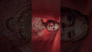 And embraced in the colour of red.. she walks towards her new life ..#bride #wedding #red #lehenga