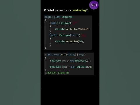 What is Constructor overloading ? - YouTube