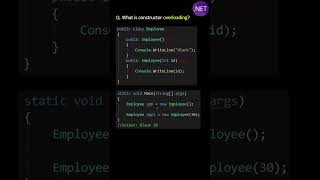 What is Constructor overloading ?