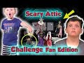 Scary Attic Challenge in the Dark Fan Edition with Animatronics! | DavidsTV