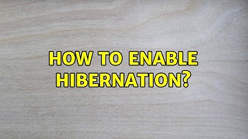 Ubuntu: How to enable hibernation?