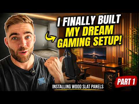 I Finally Started Building My dream Gaming Setup! | Part 1 | Installing Wood Slat Panels