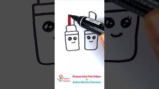 How to Draw a Cute Lipstick #shorts #drawing #lipstickdrawing #youtubeshorts #viral