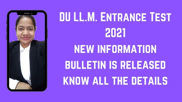 DU LL.M. Entrance Test 2021|| Registration link is active || Apply Now