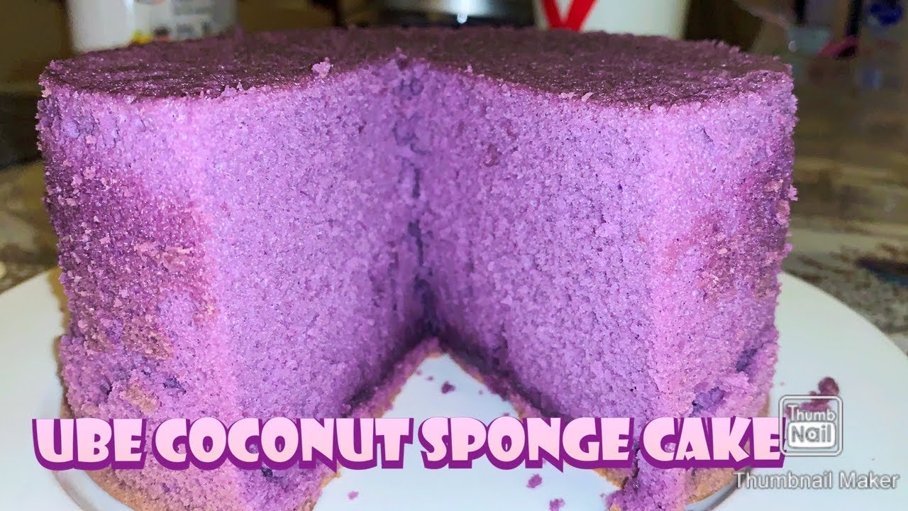 Bánh bông Lan khoai lang tím nước cốt dừa nhẹ xốp thơm béo